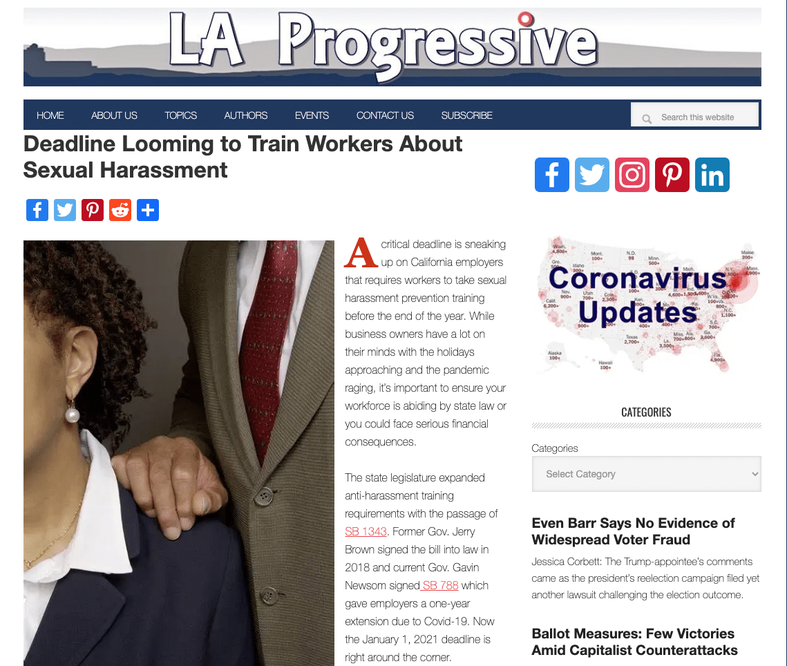 John Winer Spoke To LA Progressive On The Looming Deadline To Train ...